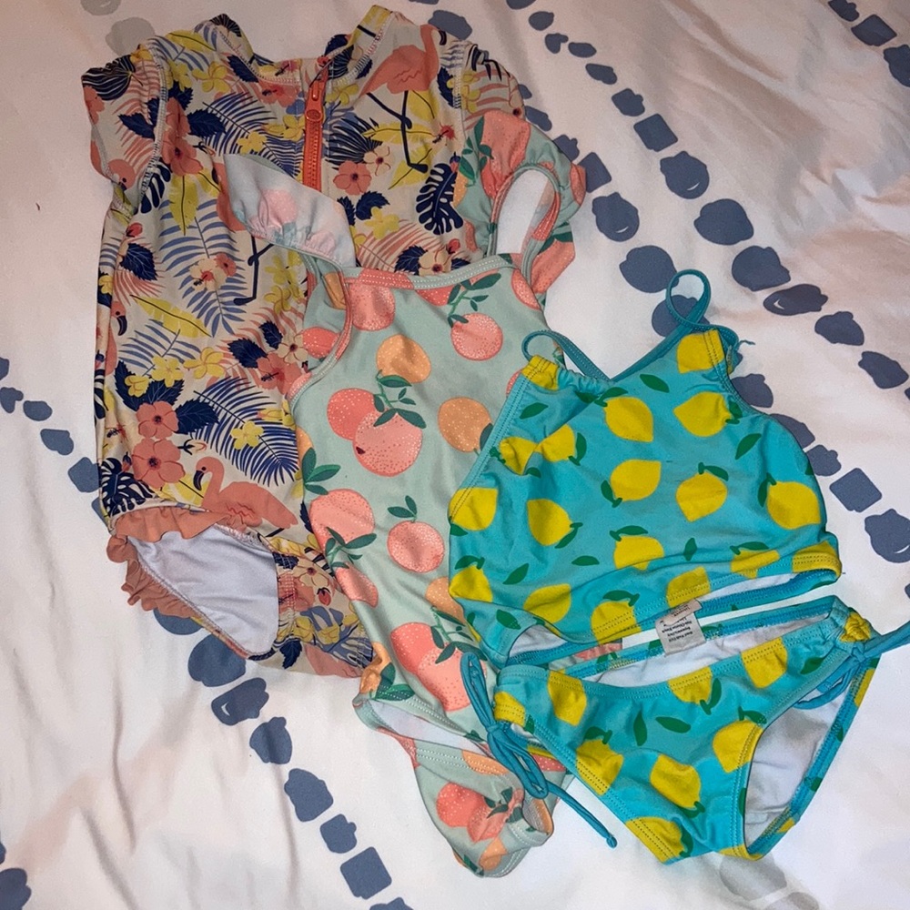 Toddler 4T used bathing suits. In great condition. Price for all 3